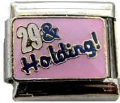 Italian Charms - Fits Nomination - Enamel - 29 & HOLDING